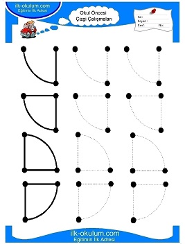 Çocuklar İçin Çizgi Çalışma Sayfaları 